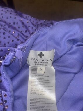 Faviana Lavender Sequin Party Dress